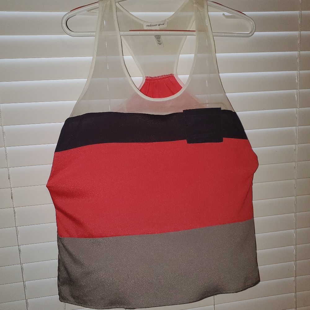 Multicolored tea top blouse